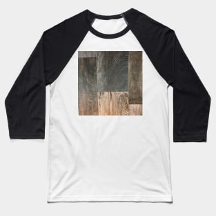 Rustic western country farmhouse chic brown barn wood Baseball T-Shirt